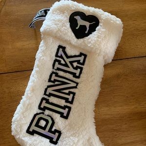 VS Pink white Christmas Stocking